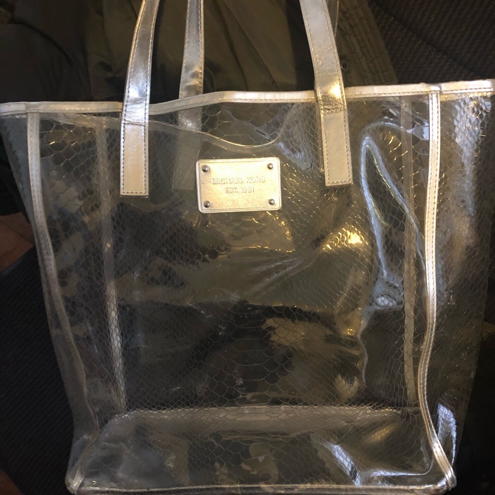 michael kors clear tote bag